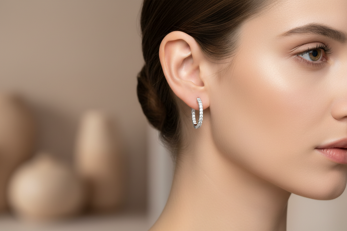 Timeless Eternity Diamond Hoops