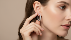 Round Diamond Inside-Out Hoop Earrings