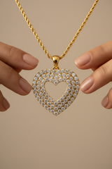 Three-Tier Diamond Heart
