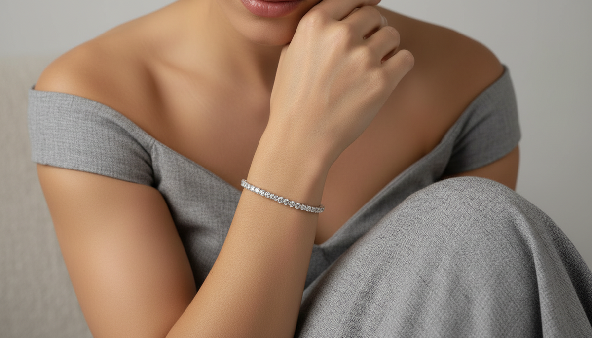 Stretch Flexible Diamond Bangle
