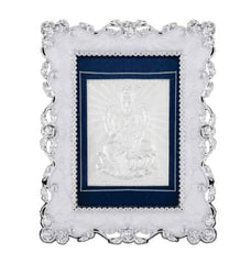 Laxmi Maa Frame - 999 Pure silver , 3 x 4 Inch