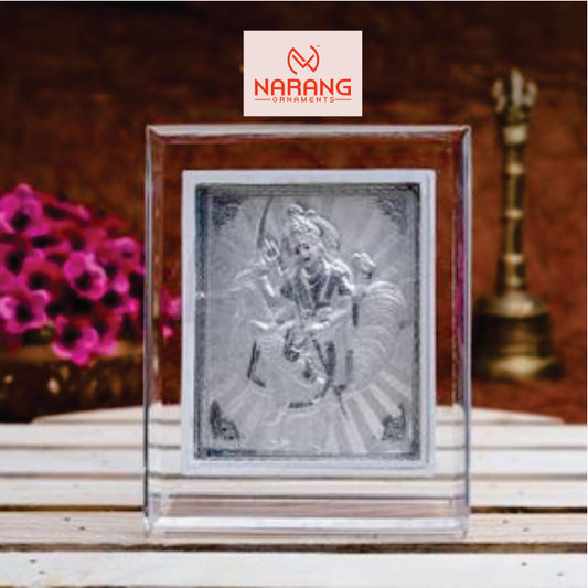 Bahuchar Ma Frame - 999 Pure silver , 3.5 x 4.5 Inch