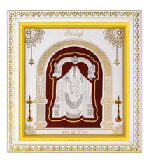 Tirupati Balaji Frame - 999 Pure silver , 11 x 12 Inch