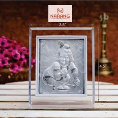Bal Gopal Frame - 999 Pure silver , 3.5 x 4.5 Inch