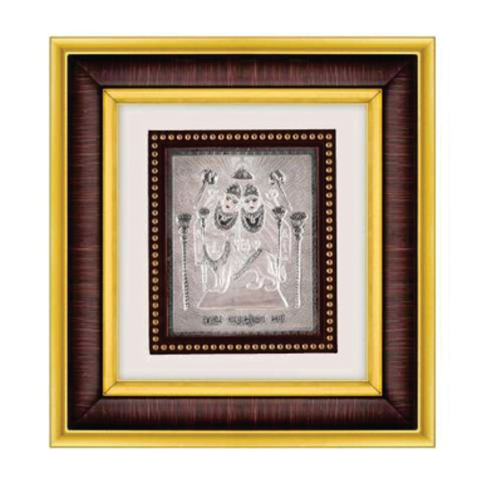 Chamunda Maa Frame - 999 Pure silver , 8.5 x 9.5 Inch