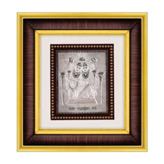 Chamunda Maa Frame - 999 Pure silver , 8.5 x 9.5 Inch