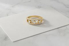 Geometric Charm Diamond Ring