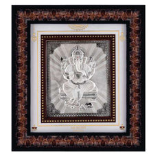 Ganeshji Frame - 999 Pure silver , 10 x 11 Inch