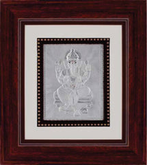 Ganeshji Frame- 999 Pure silver , 9 x 10 Inch
