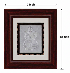 Ganeshji Frame- 999 Pure silver , 9 x 10 Inch