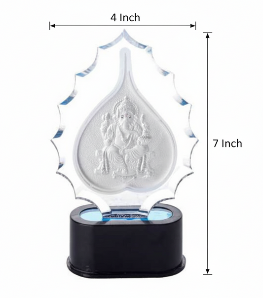 Ganeshji Trophy – Premium Corporate & Festive Gift | Elegant Home & Office Décor | Symbol of Prosperity - 999 Pure silver , 4 x 7 Inch