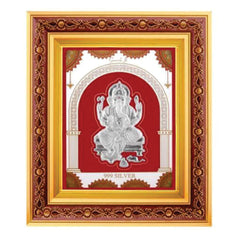 Ganeshji Frame - 999 Pure silver , 9 x 10 Inch