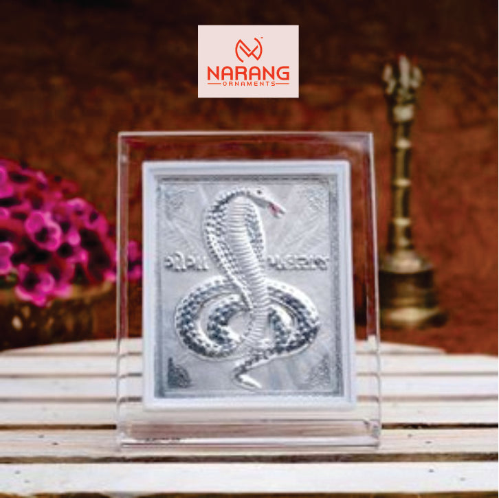 Goga Maharaj Frame - 999 Pure silver , 3.5 x 4.5 Inch