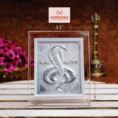 Goga Maharaj Frame - 999 Pure silver , 3.5 x 4.5 Inch