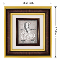 Goga Maharaj Frame - 999 Pure silver , 8.5 x 9.5 Inch