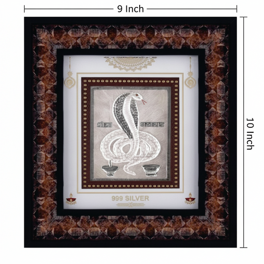 Goga Maharaj Frame - 999 Pure silver , 9 x 10 Inch