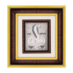 Goga Maharaj Frame - 999 Pure silver , 8.5 x 9.5 Inch