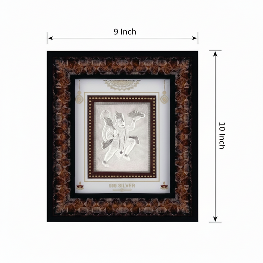 Hanumanji Frame - 999 Pure silver , 9 x 10 Inch