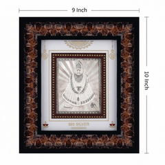 Khatu Shyam Frame - 999 Pure silver , 9 x 10 Inch