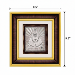 Khatu Shyam Frame - 999 Pure silver , 8.5 x 9.5 Inch