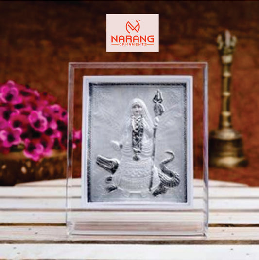 Khodiyar Ma Frame - 999 Pure silver , 3.5 x 4.5 Inch