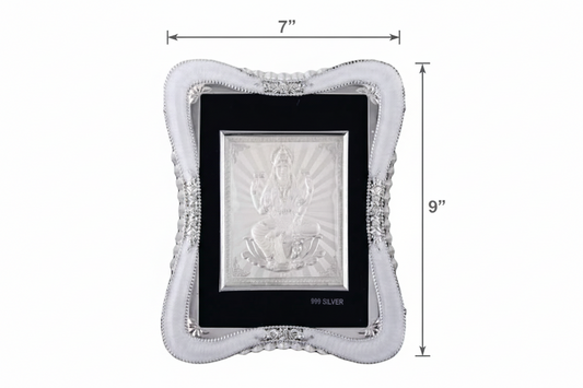 Laxmiji Frame - 999 Pure silver , 7 x 9 Inch