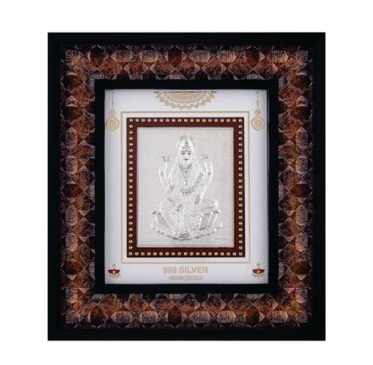 Laxmiji Frame - 999 Pure silver , 7 x 8 Inch