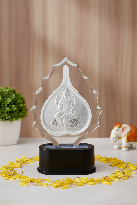 Laxmiji Trophy – Premium Corporate & Festive Gift | Elegant Home & Office Décor | Symbol of Prosperity - 999 Pure silver , 4 x 7 Inch
