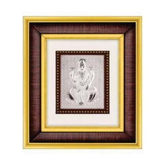 Laxmiji Frame - 999 Pure silver , 7 x 8 Inch