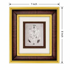 Laxmiji Frame - 999 Pure silver , 7 x 8 Inch