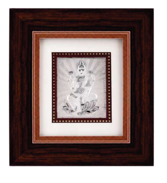 Laxmiji Frame - 999 Pure silver , 7 x 8 Inch