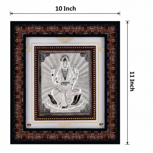 Laxmiji Frame - 999 Pure silver , 10 x 11 Inch
