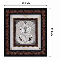 Laxmiji Frame - 999 Pure silver , 10 x 11 Inch