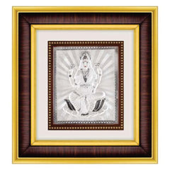Laxmiji Frame - 999 Pure silver , 10 x 11 Inch