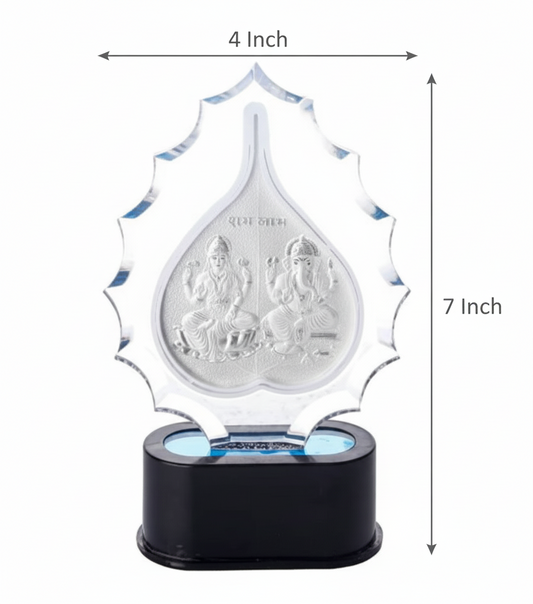 Laxmiji & Ganeshji Trophy – Premium Corporate & Festive Gift | Elegant Home & Office Décor | Symbol of Prosperity - 999 Pure silver , 4 x 7 Inch