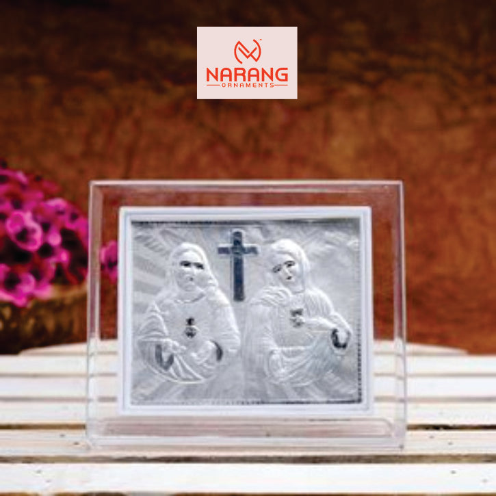 Lord Jesus Frame - 999 Pure silver , 3.5 x 4.5 Inch