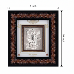 Mahakali Maa Frame - 999 Pure silver , 9 x 10 Inch