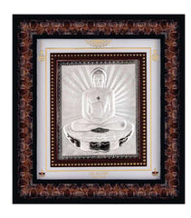 Mahavir Swani Frame - 999 Pure silver , 10 x 11 Inch