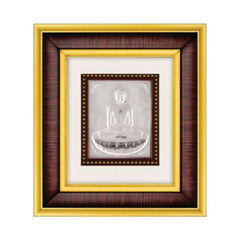 Mahavir Swami Frame - 999 Pure silver , 7 x 8 Inch