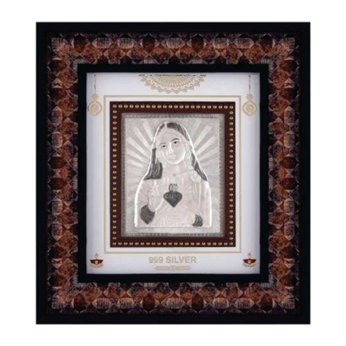 Merry Frame - 999 Pure silver , 9 x 10 Inch