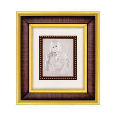 Mother Mary Frame - 999 Pure silver , 7 x 8 Inch