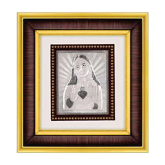 Mother Mary Frame - 999 Pure silver , 8.5 x 9.5 Inch
