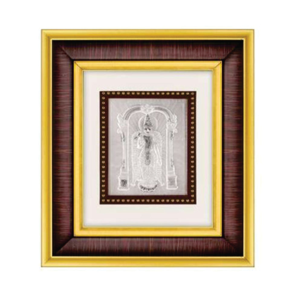 Meenakshi Amman Frame - 999 Pure silver , 7 x 8 Inch
