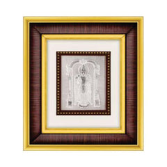 Meenakshi Amman Frame - 999 Pure silver , 7 x 8 Inch