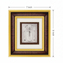 Meenakshi Amman Frame - 999 Pure silver , 7 x 8 Inch