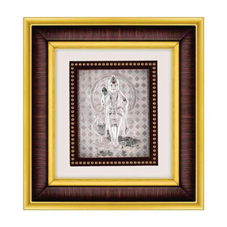 Murugan Frame - 999 Pure silver , 8.5 x 9.5 Inch