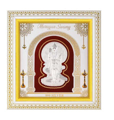 Murugan Frame - 999 Pure silver , 11 x 12 Inch