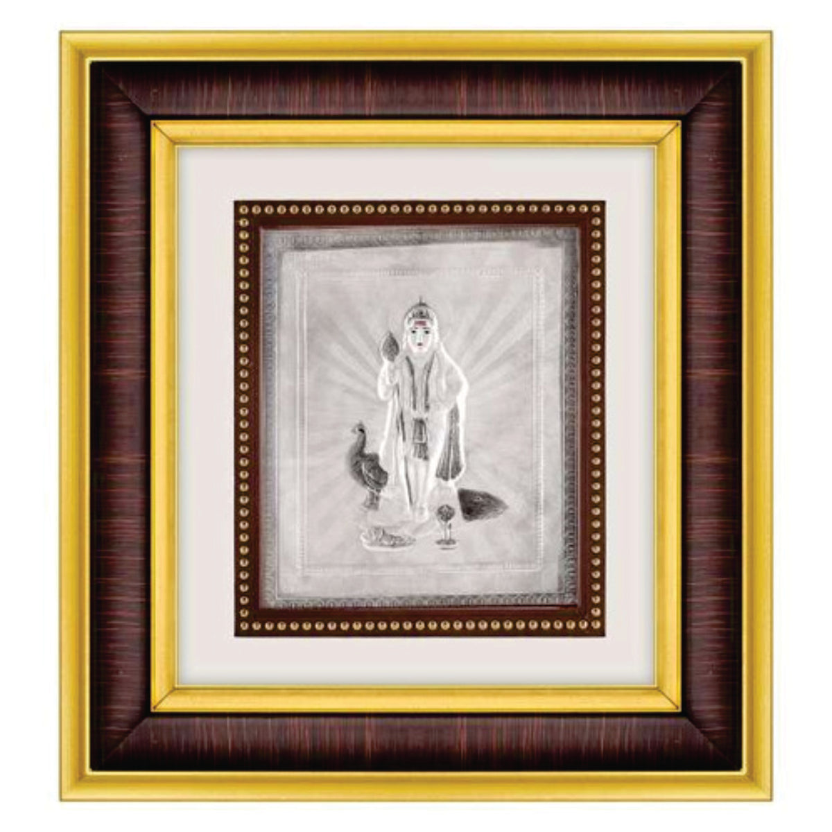 Murugan Frame - 999 Pure silver , 10 x 11 Inch
