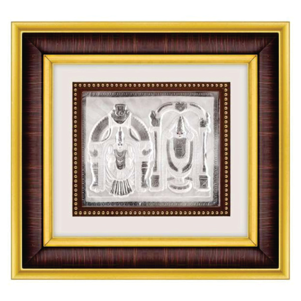 Padmavati Balaji Frame - 999 Pure silver , 10 x 11 Inch