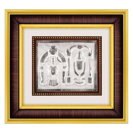 Padmavati Balaji Frame - 999 Pure silver , 10 x 11 Inch